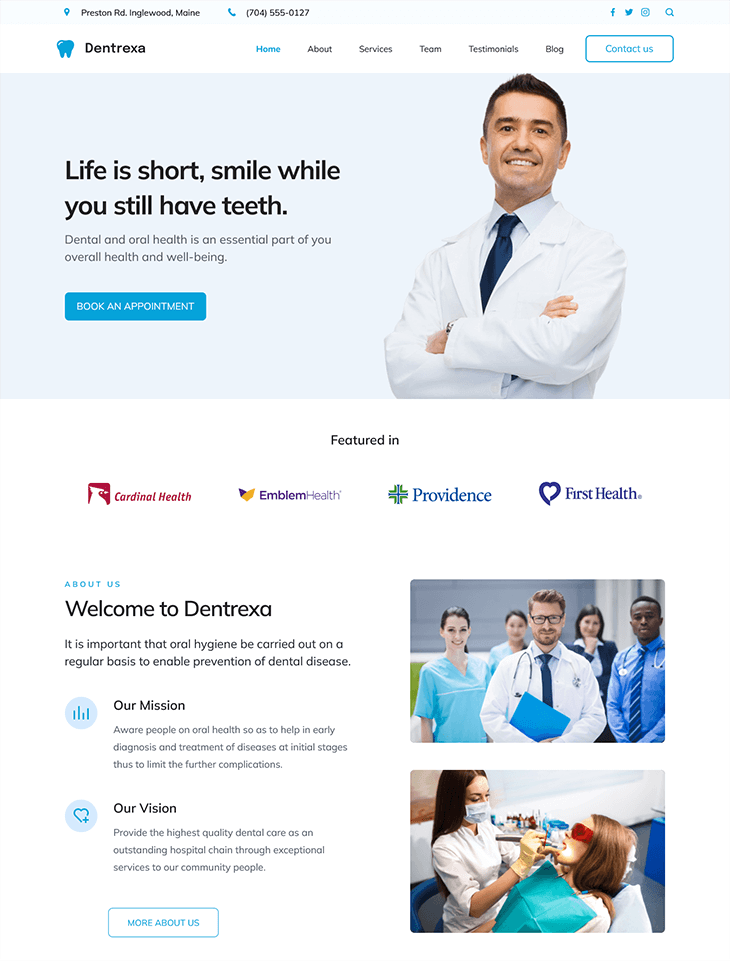 Dental Clinic Rishi Theme