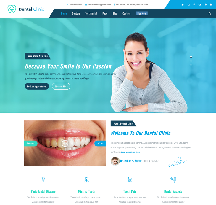 Dentist WordPress Theme