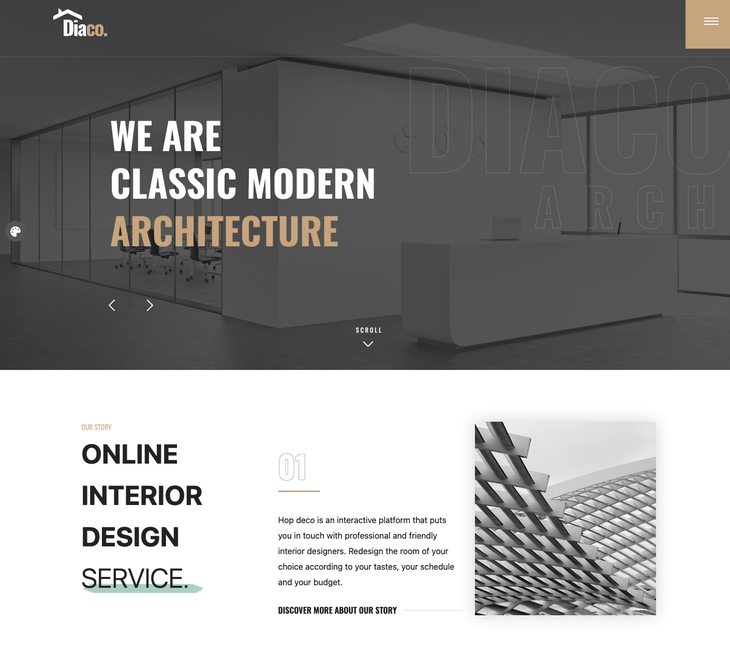 Diaco Architecture and Interior Design WordPress Theme