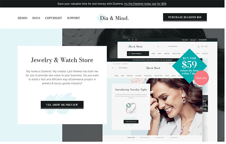 Diamind WooCommerce jewelry Themes