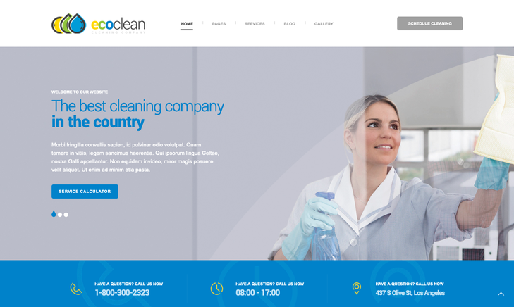 Ecoclean Cleaning Service WordPress Theme