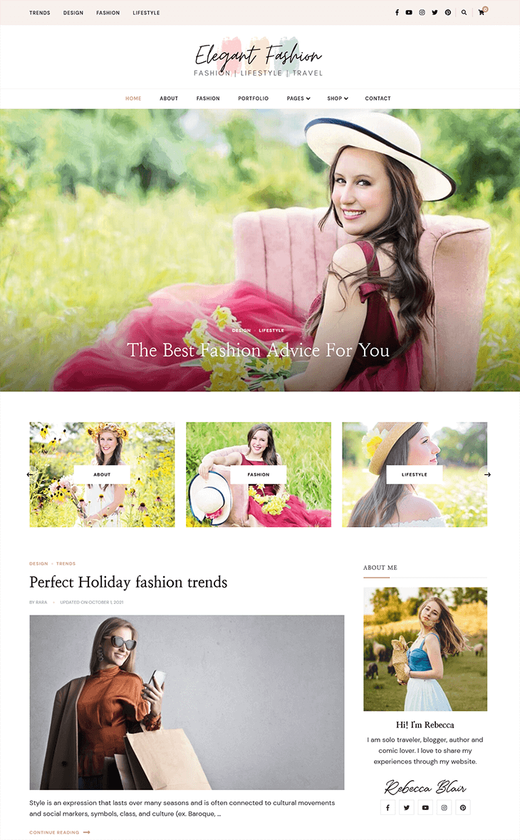 Elegant Fashion Free WordPress Theme