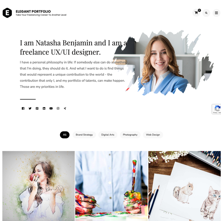 Elegant Portfolio WordPress Theme