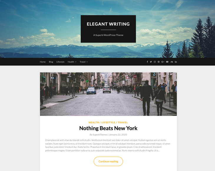 Elegant Writing WordPress Themes for Writers and Authors