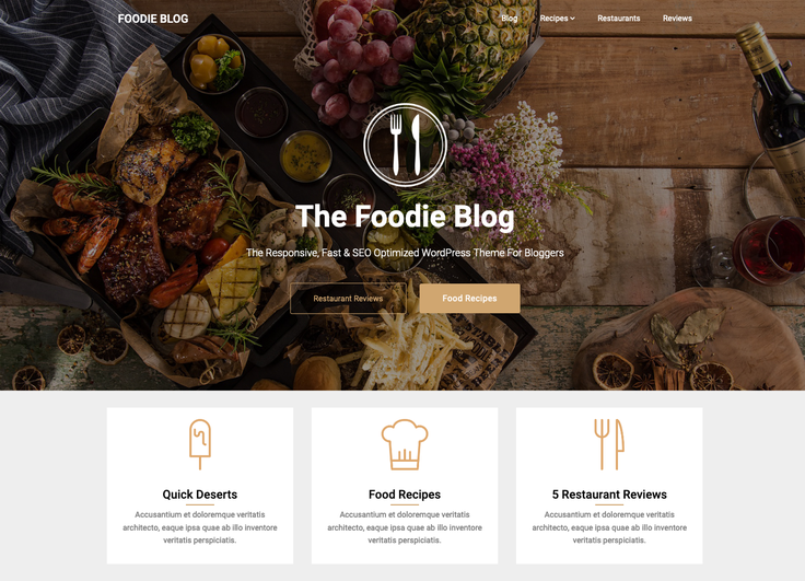 Foodie Blog WordPress Theme