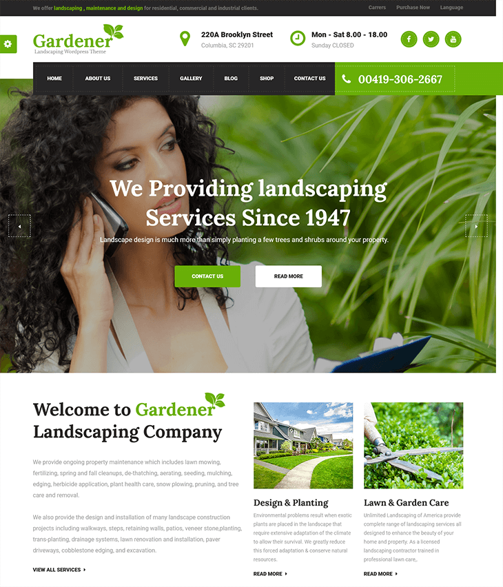 Gardener WordPress Theme