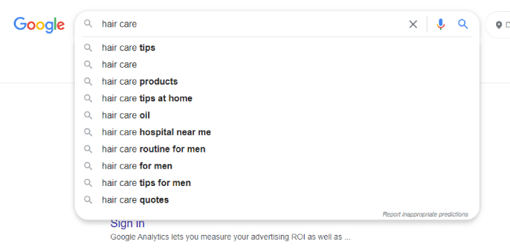 Google Autosuggest example