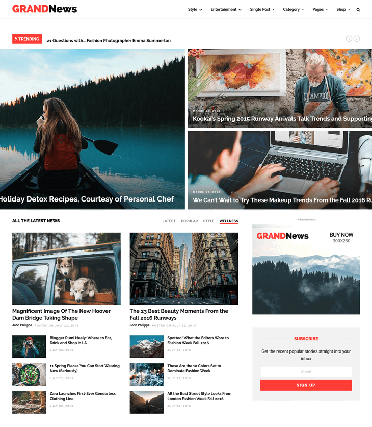 Grand News WordPress Theme