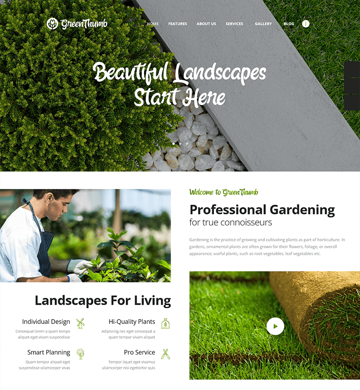 GreenThumb WordPress theme