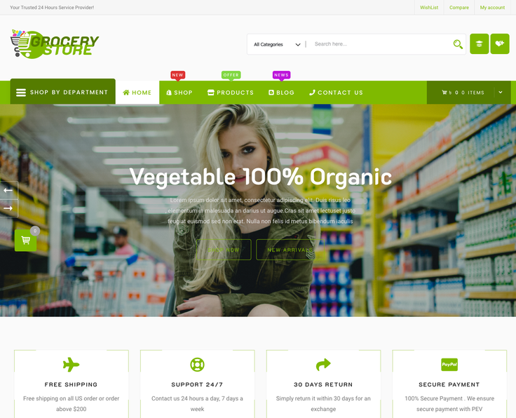 Grocery Store WordPress Theme