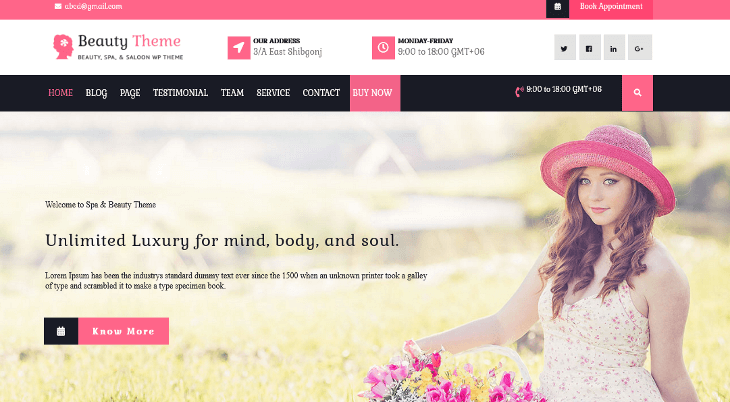 Hair Salon WordPress Theme