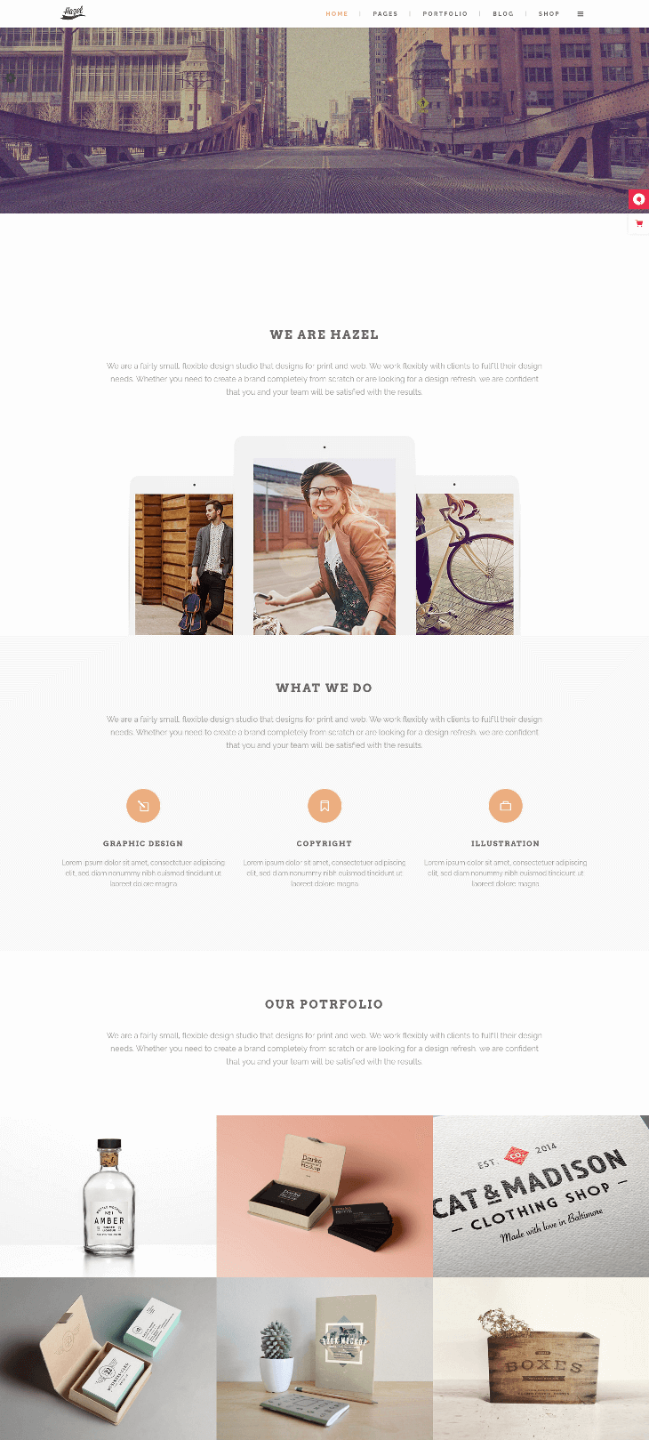 Hazel WordPress Theme