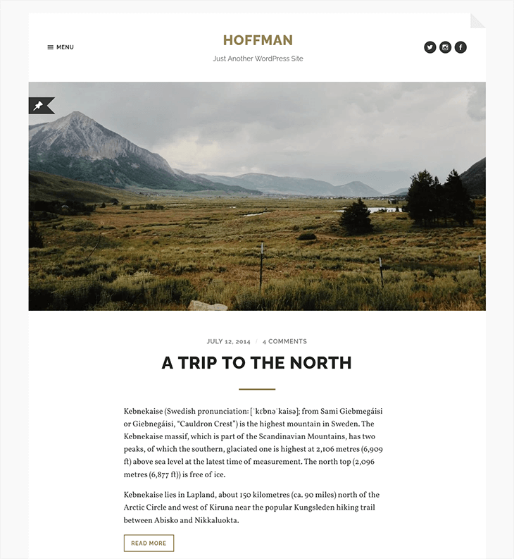 Hoffman WordPress Theme