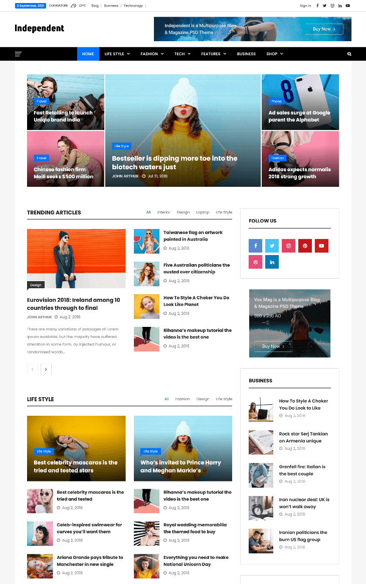 Independent WordPress Theme