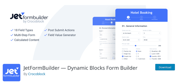 JetFormBuilder Dynamic Blocks Form Builder