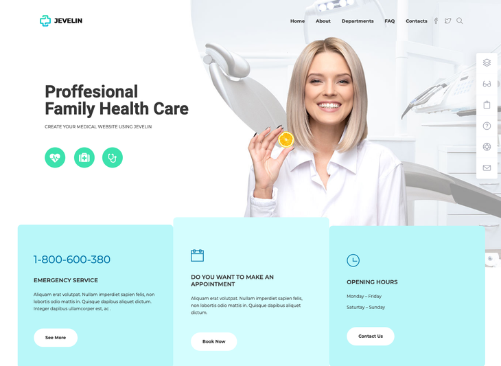 Jevelin Dental WordPress Theme