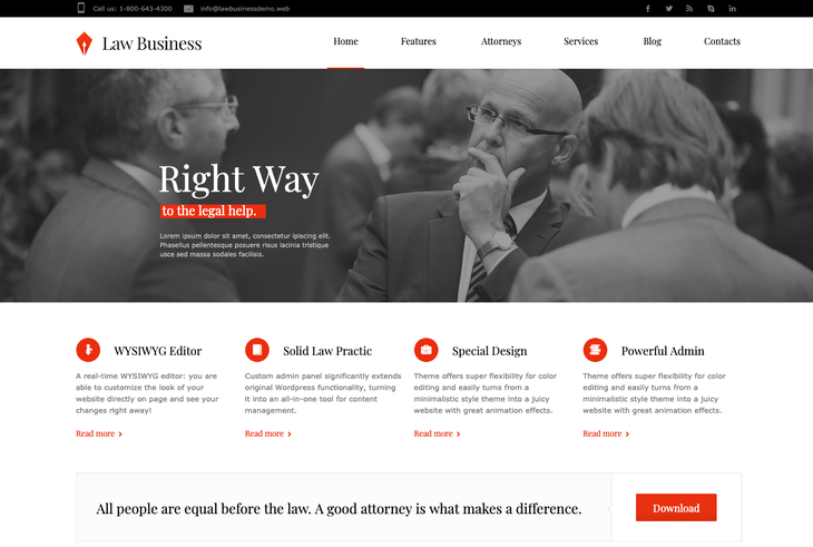 LawBusiness WordPress Theme