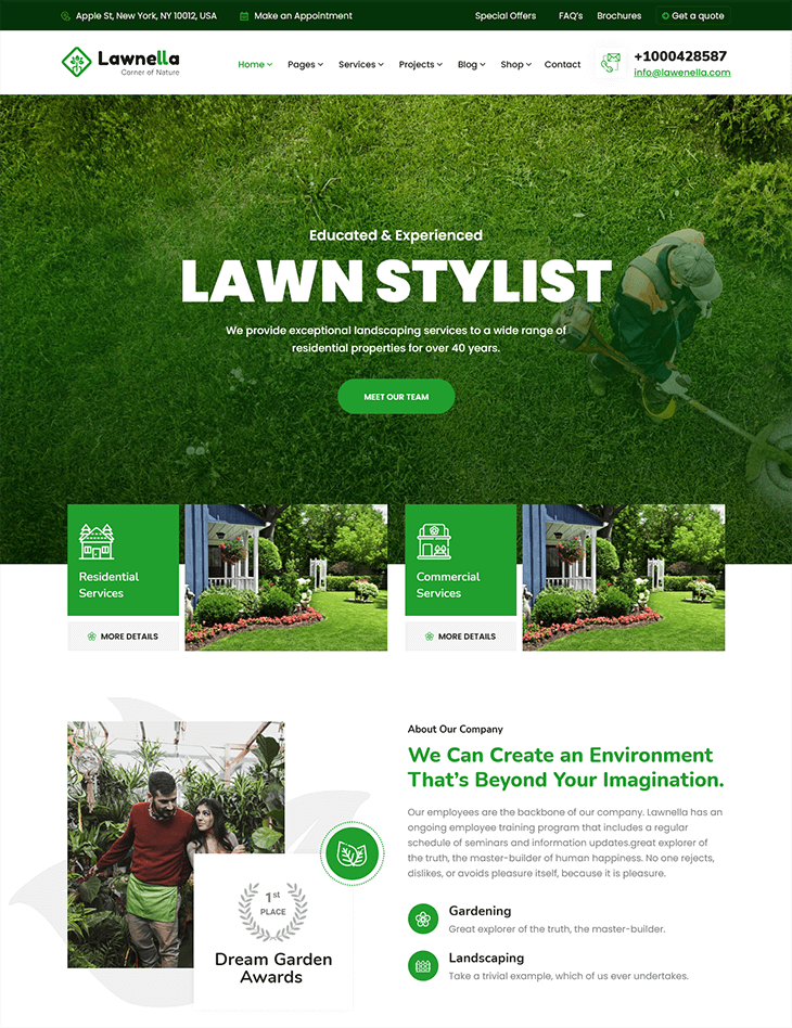 Lawnella WordPress Theme