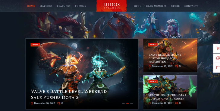 Ludos Paradise Gaming WordPress Theme