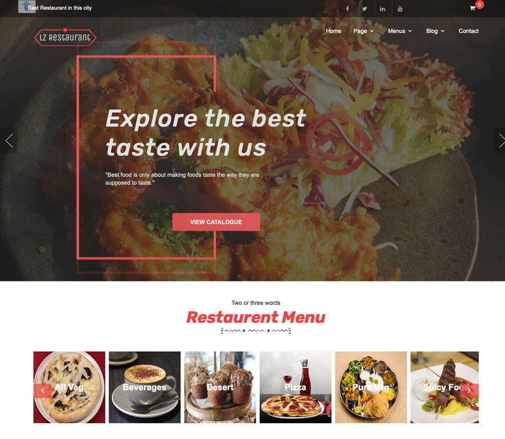 LZ Restaurant WordPress Theme