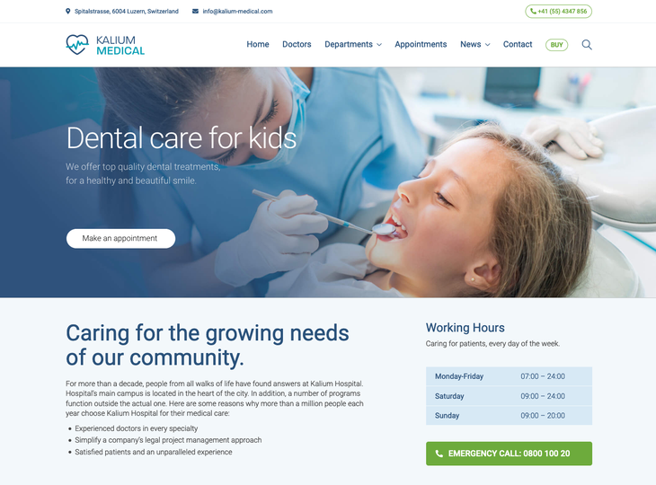 Medical Dental WordPress Theme