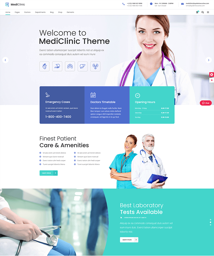 MediClinic WordPress Theme