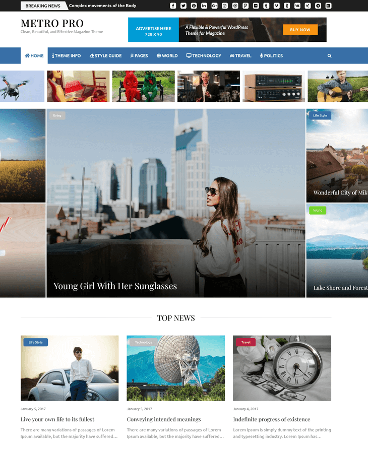 Metro Magazine Pro WordPress Theme