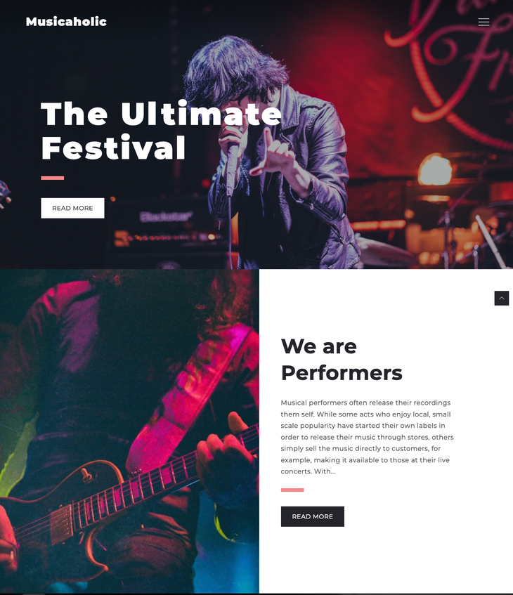 Musicaholic WordPress Theme