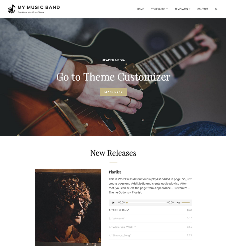 My Music Band Free Music WordPress Theme