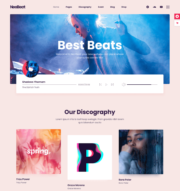 NeoBeat WordPress Theme