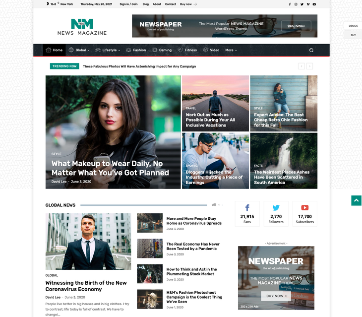 Newspaper Magazine Pro WordPress Theme