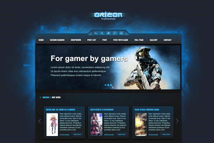 Orizon Gaming WordPress Theme