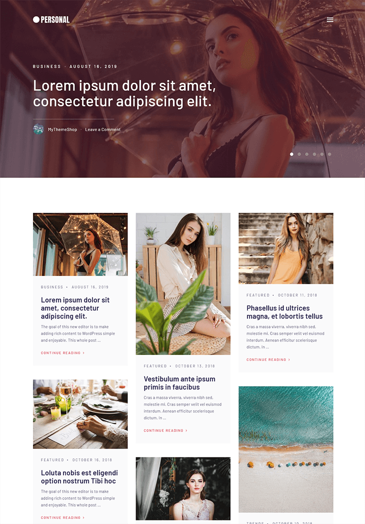 Personal WordPress Theme