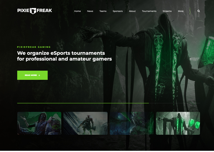 PixieFreak Gaming WordPress theme