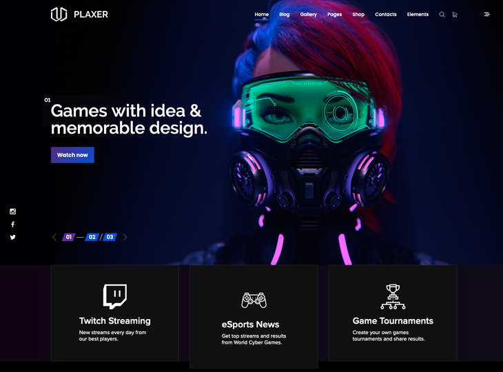 Plaxer Gaming WordPress Theme