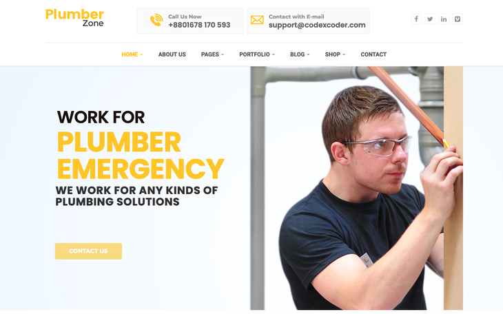 Plumber Zone WordPress Theme