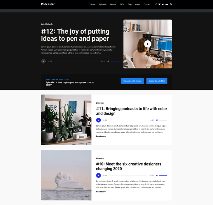 Podcaster WordPress Theme