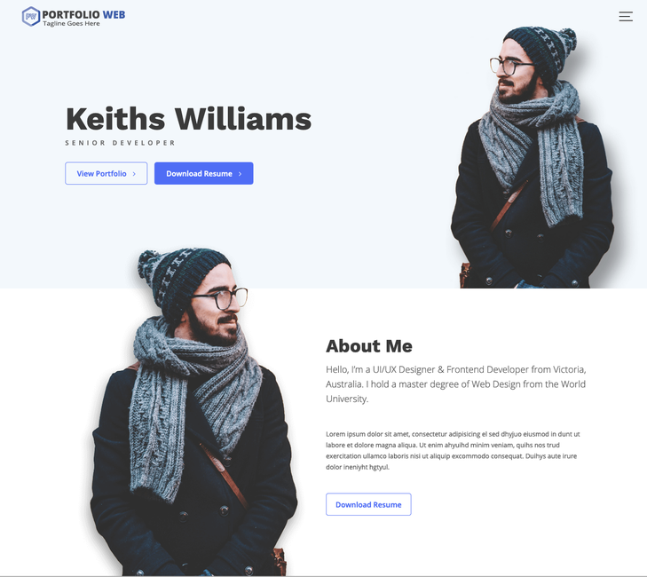 Portfolio Web WordPress Theme