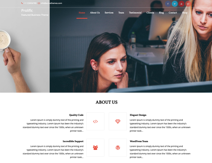 Prolific WordPress Theme