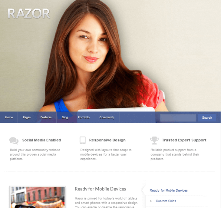 Razor WordPress Theme