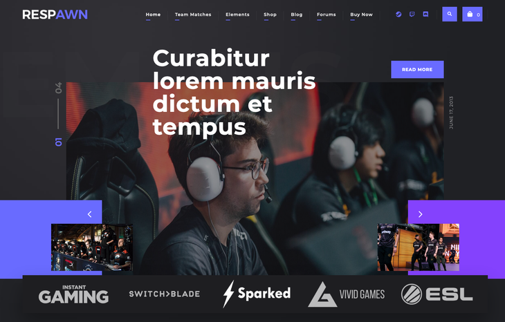 Respawn Gaming WordPress Theme