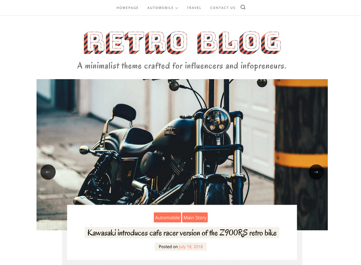 Retro Blog WordPress Theme