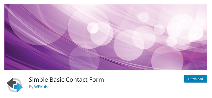 Simple Basic Contact Form WordPress Plugin