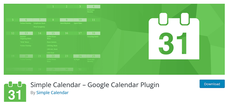 Simple Calendar WordPress Plugin