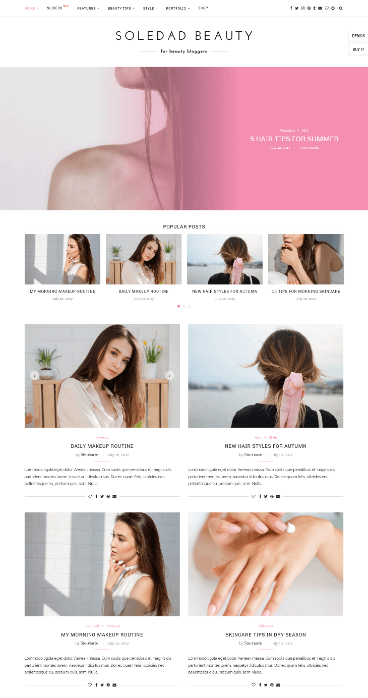 Soledad Beauty WordPress Theme