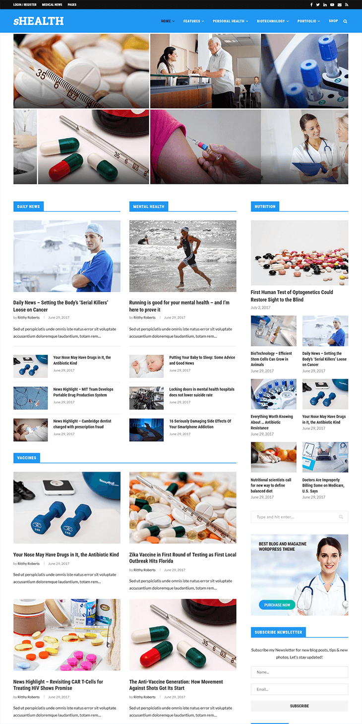 Soledad Health WordPress Theme