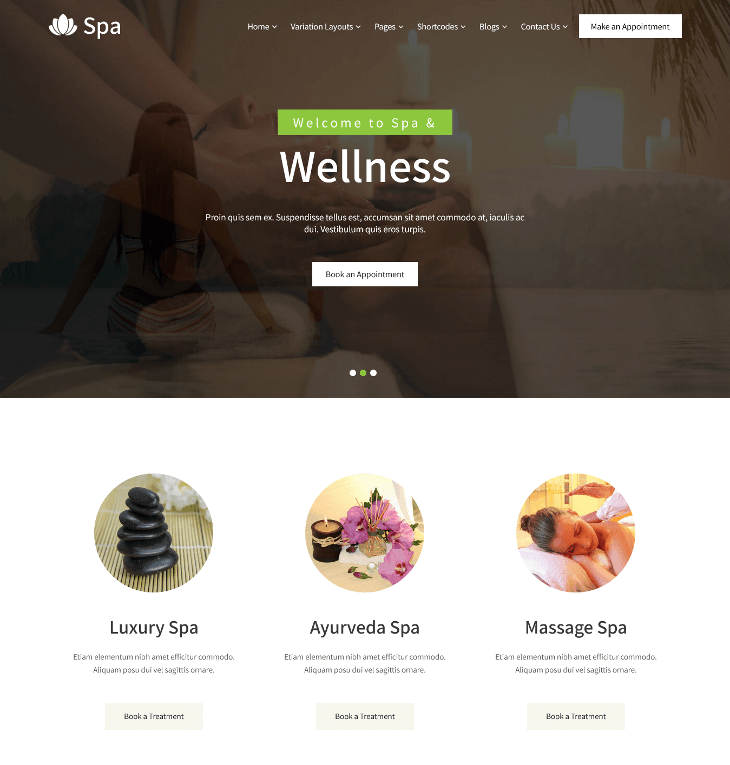 Spa Lite WordPress Theme