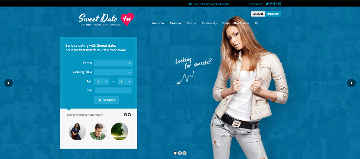 Sweet Date WordPress Theme