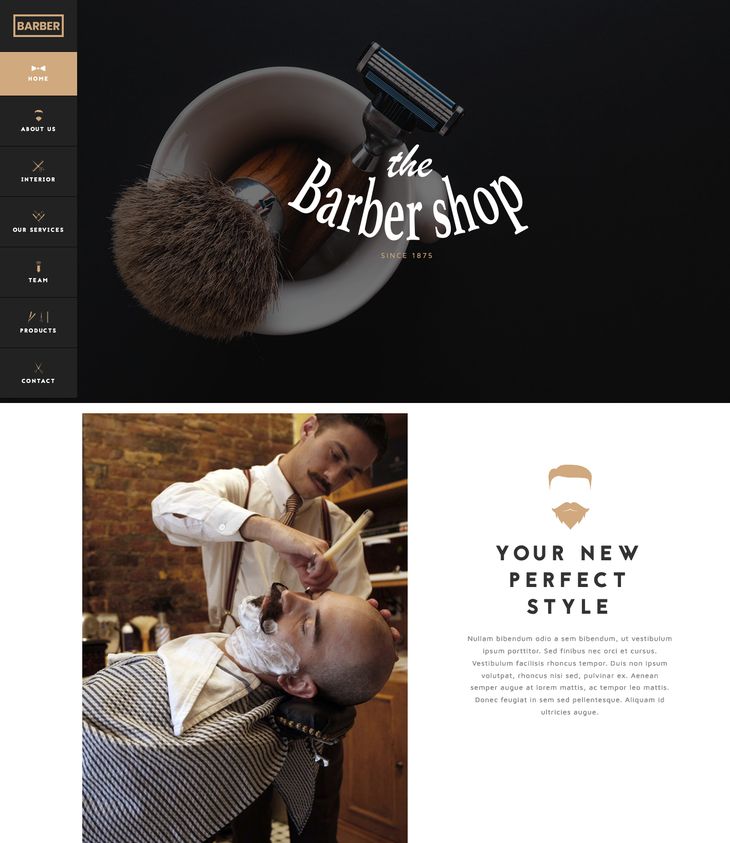 The Barbershop WordPress Theme