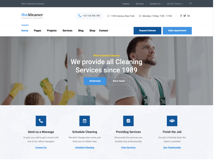 The Kleaner Cleaning Service WordPress Theme